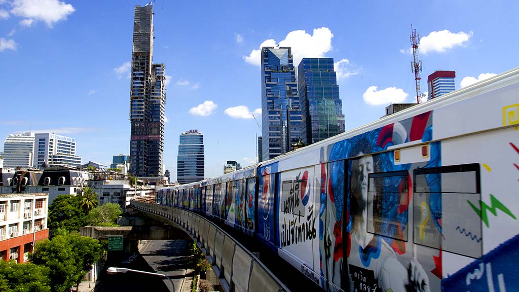 BTS Skytrain in Bangkok.