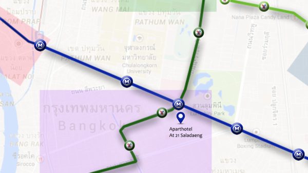 Plano de situación del Aparthotel At 21 Saladaeng