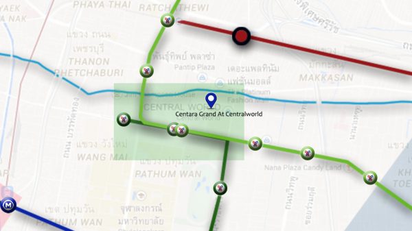 Plano de situación del Centara Grand At Centralworld Bangkok Hotel