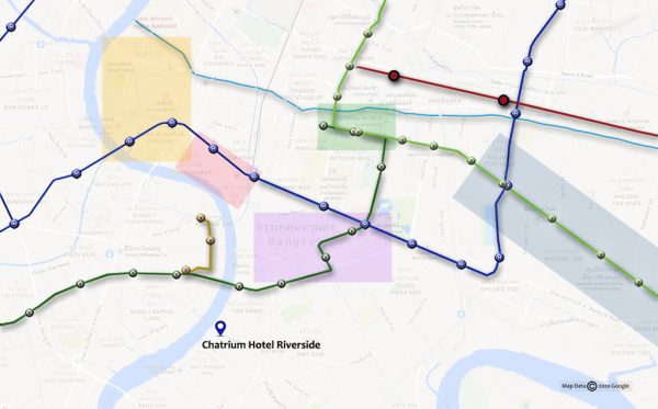 Plano de situación del hotel Chatrium Hotel Riverside Bangkok