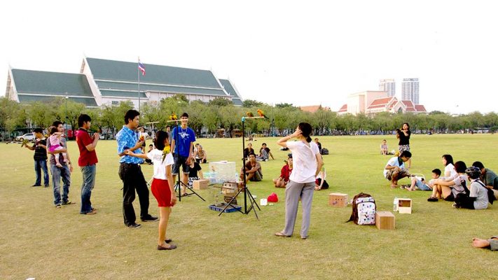 Sanam Luang esplanade, Bangkok.