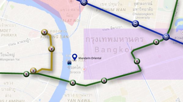 Plano de situación del hotel Mandarin Oriental Bangkok