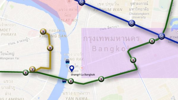 Plano de situación del hotel Shangri-La Bangkok
