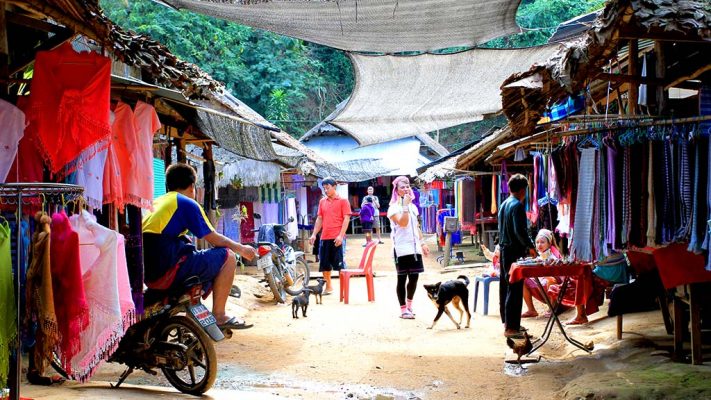 Padaung (Long-neck) tribe village